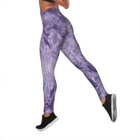 Njshnmn High Squist joga hlače za žene plus size Workout Tyse The Gym pantalone, ljubičasta, xxl