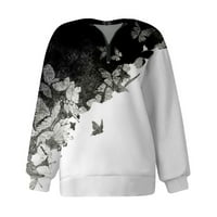 Haljina za žene plus veličine jesen y2k pad duksela cvjetna prevelika pad pulover labavi zatvarač na