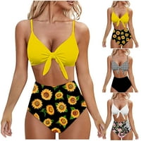 Zanvin kupaći kostim za žene, visokog struka Bikini setovi, split bikini ženski kupaći kostimi u boji