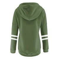 PXiakgy dukseve za žene i sa džepom odjeće dukseve Ženske pulover duge povremene duksere zeleno + m