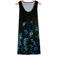 Joau Womens Dnevne cvjetne casual haljine Ljetna plaža haljina bez rukava kratka ogrlica