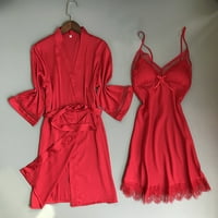 Miarhb Žene Pajamas Sleewear za ženske pidžame za žene Nove satenske svilene pidžame Nightdress Žene