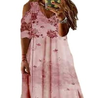 Colisha Women Ljeto Plaža Sundress Polupansion Holiday haljina za odmor Cvjetni print Long Maxi Haljine