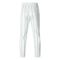 Duks entyinea za muškarce Slim Joggers Workout pantalone za trčanje treperenja Pješački bijeli XL