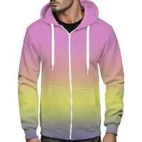 Leey-World Hoodies za muškarce Muška pada promjena boje za promjenu boja dye hoodie Sportska podudaranja