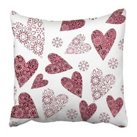 Šareni sažetak u srčanom obliku ružičasti slavlje kreativni sladak dan doodle crtež februar jastučni jastuk poklopac