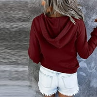 Ženska kapuljača sa kapuljačom dugim rukavima dugim rukavima, pulover za bluzu vruće brojev3SL4487602