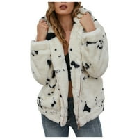 Ženski kaput jesen i zimsko -fur -fur dugih rukava tijela toplije jakne kaput za odjeću
