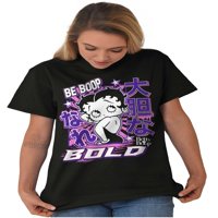 Kanji stil Betty Boop Budite podebljana ženska grafička majica Tees Brisco Marke M