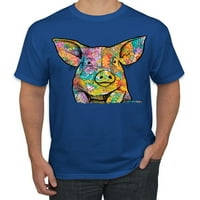 Dean Russo ljubitelj svinja životinja muške grafičke majice, kraljevska, 5x-velika
