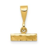 Carat u karatsu 10k žuto zlato lijevano mali dijamantski gornji privjesak šarm sa 10k žutom zlatnom