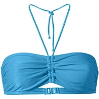 Kupaći kostimi Women Plus Veličina Bazen Bazen Summer Mi & Match Plain Bikini Bandeau Top kupaći kostimi