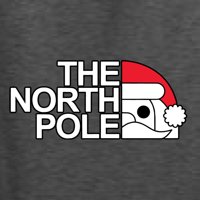 Wild Bobby, Logo Parodija Santa Claus The North Pole Božićni muškarac Majica s dugim rukavima, Heather