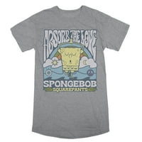 SpongeBob Squarepants Yoga ženska majica Heather Siva grafička snimka - mala