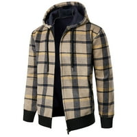 Muški kaput jesen i zimski patentni zatvarač kapuljač sezonski trendovi jakne dukserice bluza žuta s-10xl