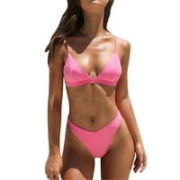 Plus size za kupaći kostim za žene koje pokrivaju žene Dva bikinija se postavila čvrsti podstavljeni kupaći kostimi