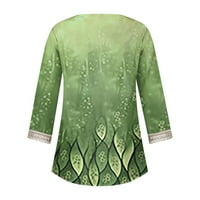 Plus size Ljeto vrhovi seksi rukava cvjetna bluza za ispis casual labava fit tunika T-majice Vintage