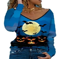 Keeccty ženska halloween majica s dugim rukavima