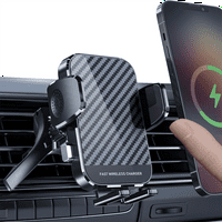Bežični punjač za automobile, 15W brze punjenje držač telefona Automatski punjač Air Air AUTOR za iPhone