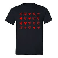 Xtrafly Wideel Muški mini srca Valentinova godišnjica Love Crewneck majica