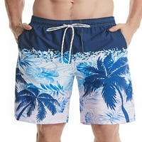 BEIWEI MENS kupaći kostimi Skraćene ležerne na plaži Odmori za odmor kratke hlače Cvjetni print Havajska