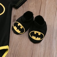 Novorođene novorođenčad za bebe dječake Batman Rompers + Cipele + hat odijela Podesna odjeća poklon