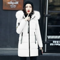 Ženska jakna Plus sizene, zimska debela jakna ovratnik patentni džepni kaput toplim pamučnim kapuljačom