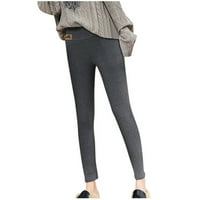 Znojne hlače Ležerne prilike pune boje elastične midrine hlače za žene Moda Slim Fit Workout Trendne