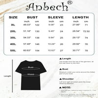 Majice ANBECH RODEO Plus veličine za žene Grafički kaubojski print Vintage kratkih rukava majica sa