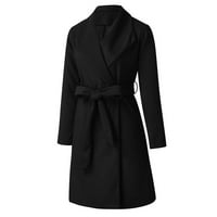 Profesionalni kaput za žene za rad Modni topli vitki kaput Kardigan Zimska čvrsta duga rukave rublje