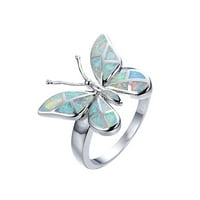 Duhgbne Fashion Retro Leptir oblik cirkonskih prstenova za žene modni trend puni leptir prsten ženski nakit dijamantni prstenovi za žene veličine 11