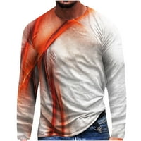 Muški grafički majica s dugim rukavima 3D majica labavi okrugli vrat Pulover na podlogu Top Bluzes Košulje