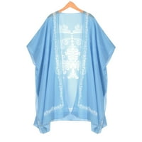 Prekrivači FESfesfes za žene Print Chiffon Beach Kimono Cardigan bluza Shawl Lood Top Ownewew