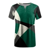 Podplag Ženski Ljetni vrhovi, velika majica za žensku majicu Ljeto Ležerne prilike, džep s kratkim rukavima, vojska zelena 5xl
