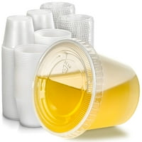 [Paket] 5. BPA plastični porsni čaša sa čistim poklopcima Jello Shots Soce Condement Sufle dresing Mini