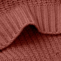 Xinqinghao Ženske kabel u boji kabela u boji tople džemper rebrani dugi rukav džemper plus veličina