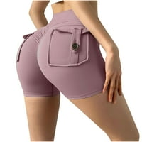 Atletski šetnji kratke hlače Žene Yoga biciklističke kratke hlače sa džepovima za preklop za žene teretne