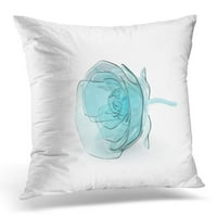 Ružičasta cvijeća ruža izrađena od stakla plava crvena godišnjica jastučni jastučni jastučni poklopac jastuk