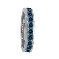 Mauli dragulji za žene za žene Carat Angagement Blue Diamond Wedding Band Podešavanje kanala 14K Čvrsto