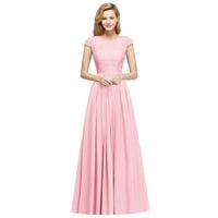 MissHow večernja haljina čipka čipke šifonske patchwork vjenčanice ružičaste mamusne haljine veličine