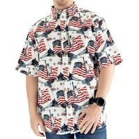 Muški patriotske američke zastave Dupke spuštaju majicu i pruge veličine S-XXL