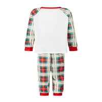 Jaweiwi Porodica koja odgovara božićnim pidžamim set, rumper letelica Print majica s dugim rukavima