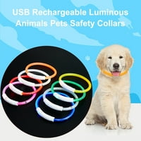 Pribor za kućne ljubimce LED svjetlosni ovratnik USB punjivi na otvoreni pas za šetnju za prevenciju