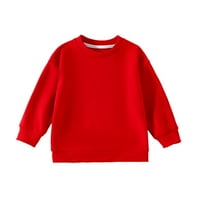Ketyyh-Chn odjeća za dijete Slatka djevojaka Dugi rukavac Pulover ruffle vrhovi crvena, 80