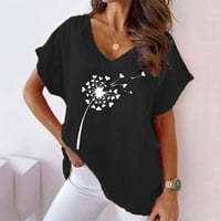 Akiigool ženski vrhovi majica kratkih rukava Ženska majica Slatka kaubojska grafički grafički kaubojski