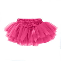 Ljetne haljine za djevojke Soft Fluffy Tutu suktne kratke hlače Čvrsta bowknot Party Carnival Mesh Tulle