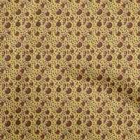 Onuone Velvet Yellow tkanine cvjetni prekrivajući materijal Ispiši šivanje tkanine sa dvorištem širom