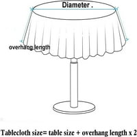 Teška težina vodootporna stolna stolna trpezarijska stolna krpa okrugla otporna na mrlje i bore stolnjak