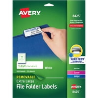 AVERY® Extra-Velike etikete za pravilo za vještake - uklonjivo ljepilo - pravougaonik - laser, inkjet