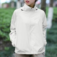 GDFUN Ženska jakna s dugim rukavima, vjetar, vjetar, jakna za zaštitu od sunca, vanjska sportska jakna